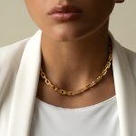 زنجیر طلا زنانه هالوی خط - Image 2