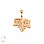 آویز طلا طرح برگ تراشدار کد 28002