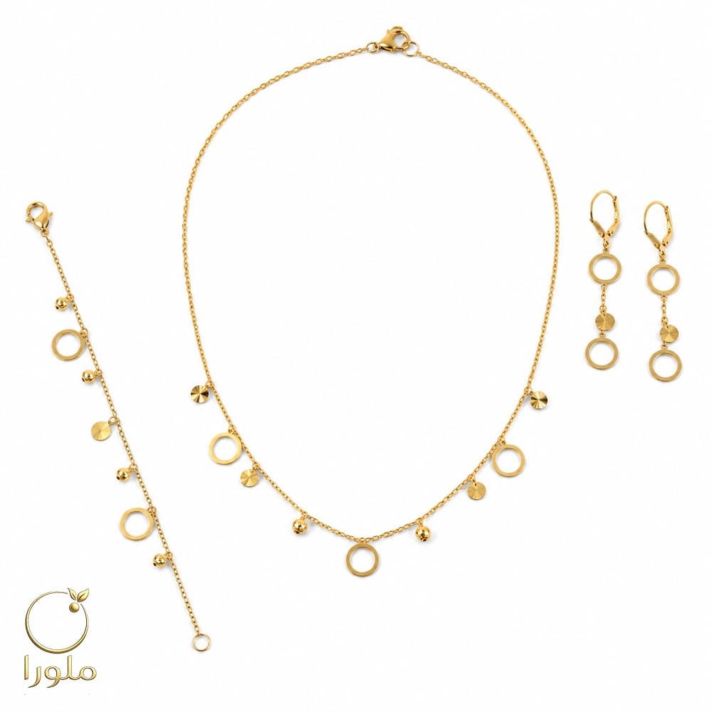 سرویس طلا آویزدار زنانه کد 26001