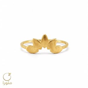 اتگشتر طرح تاج طلا زنانه اسپرت کد 23002