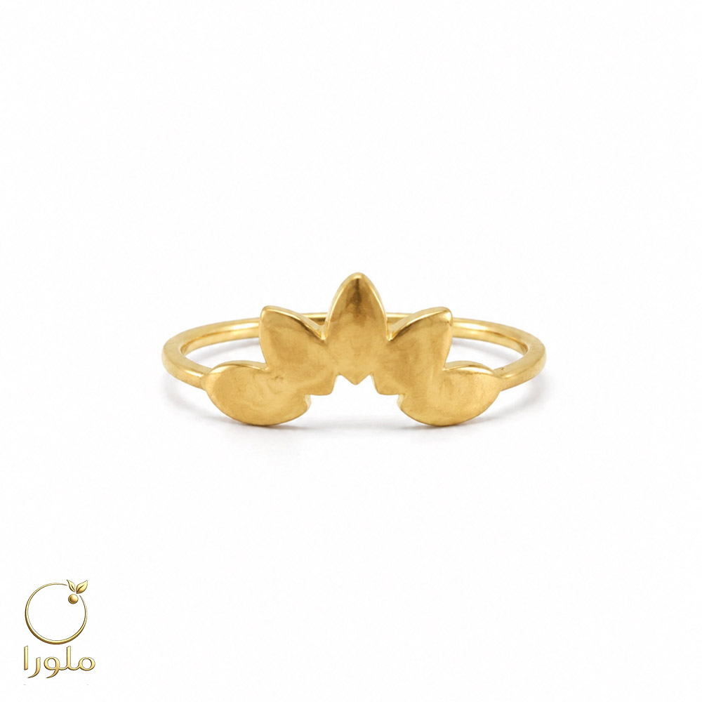اتگشتر طرح تاج طلا زنانه اسپرت کد 23002