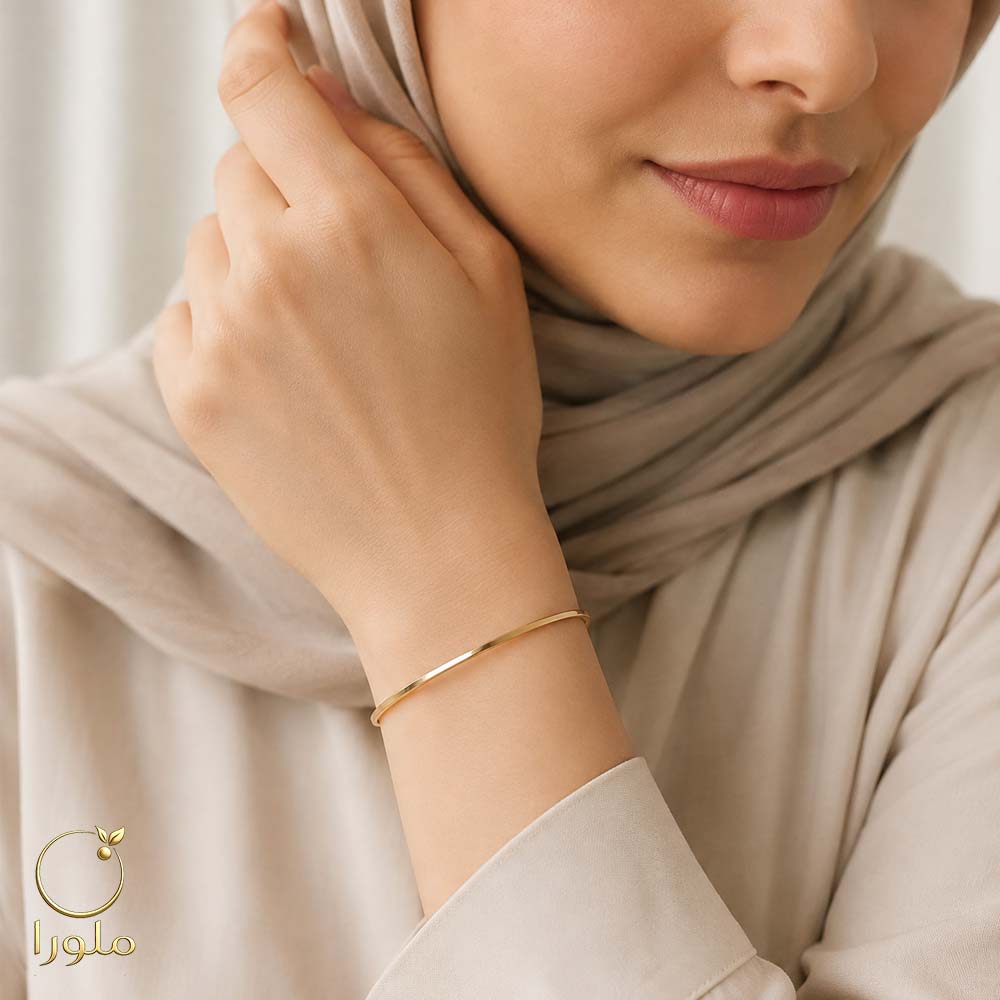 تن پوش النگو آیینه ای طلا با وزن سبک و محکم کد 29001
