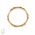 النگو طلا طرح بامبو ژئومتریک سایز 2 کد 29003 - تصویر 3