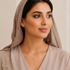 تن پوش پلاک طلا سه بعدی F کد 28004