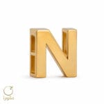 پلاک طلا سه بعدی N کد 28005 وزن 1.08