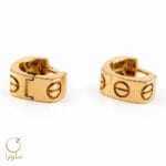 گوشواره طلا حلقه ای لاو کارتیه کد 24005