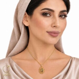 تن پوش پلاک انس طلا طرح 1901 کد 28009 وزن 2.6 گرمی