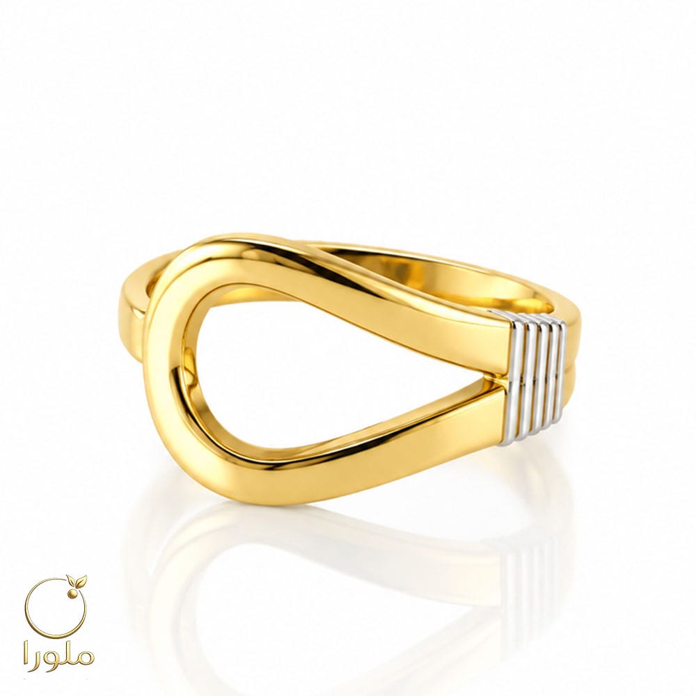 انگشتر طرح اشک طلا مدل هندسی کد 23013 وزن 1.63